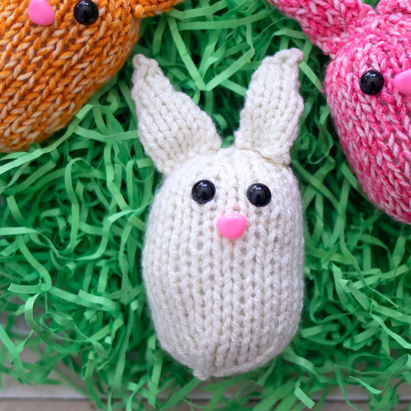 Easy Knit Bunny Easter eggs