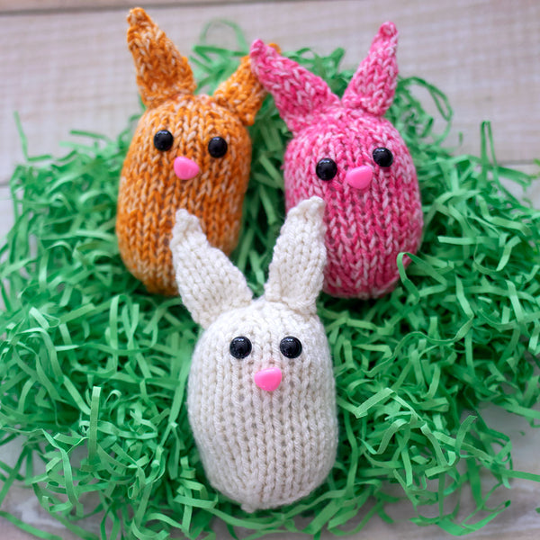 Easy Knit Bunny Easter eggs