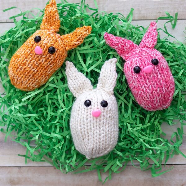 Easy Knit Bunny Easter eggs