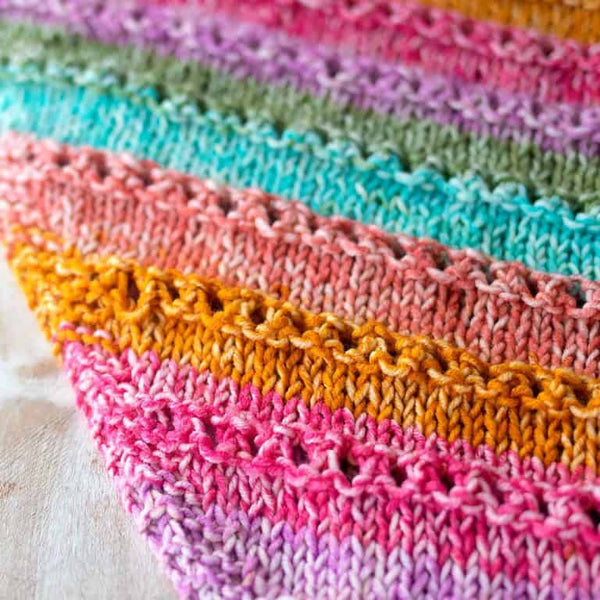 Easy Diagonal Knit Baby Blanket