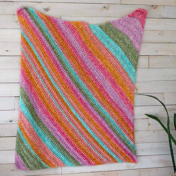 Easy Diagonal Knit Baby Blanket