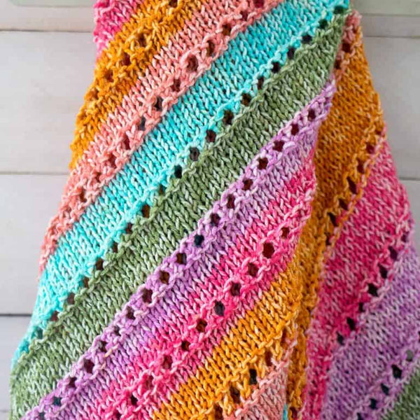 Easy Diagonal Knit Baby Blanket