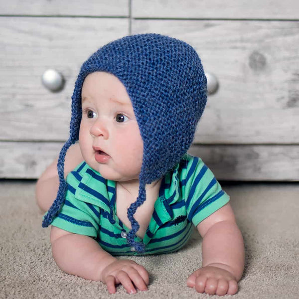 Flat Knit Baby Bonnet