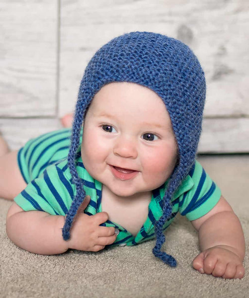 Flat Knit Baby Bonnet