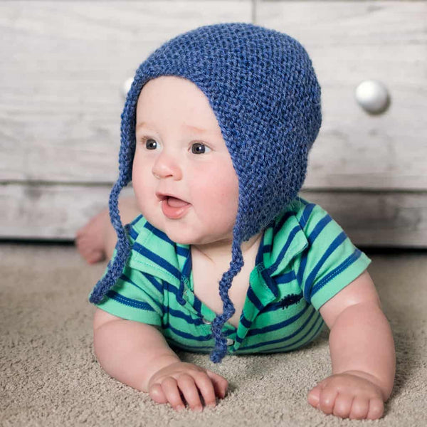 Flat Knit Baby Bonnet