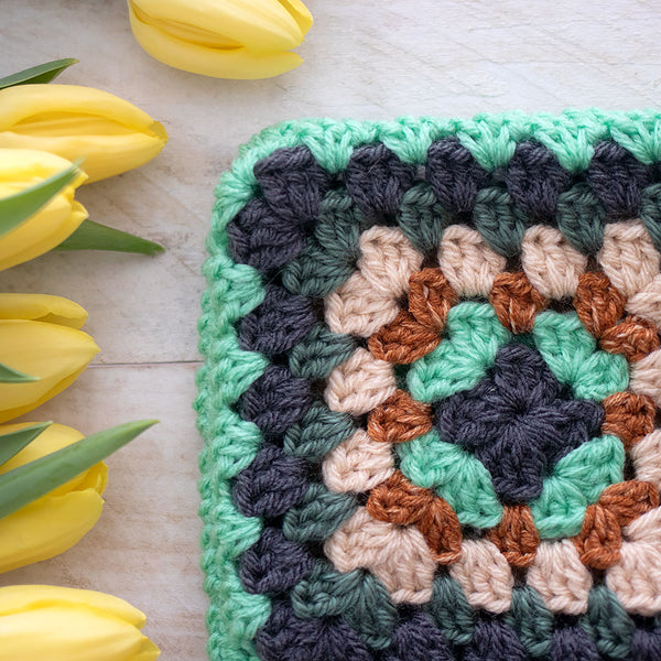 Granny Square Baby Bonnet Crochet Pattern