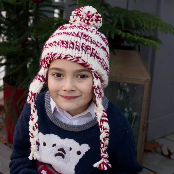 Kids Chunky Ear Flap Hat Knitting Pattern