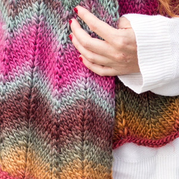 Easy Chevron Knit Scarf