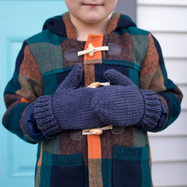 Flat Knit Kid's Mittens