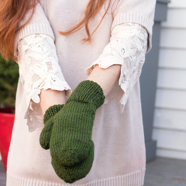 Flat Knit Mittens