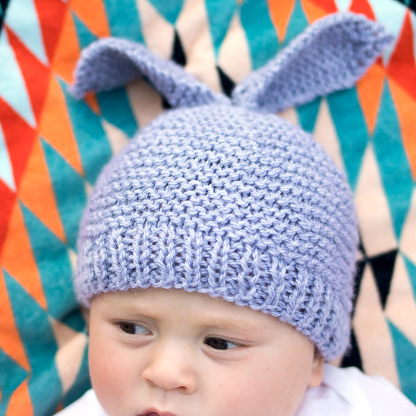 Flat Knit Bunny Hat