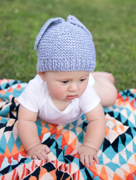 Flat Knit Bunny Hat