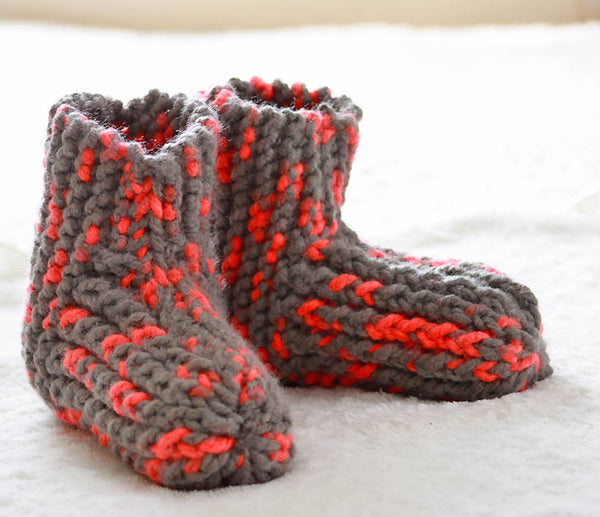 Easy Womens Slippers Knitting Pattern