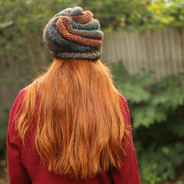 Slouchy Swirl Hat Knitting Pattern