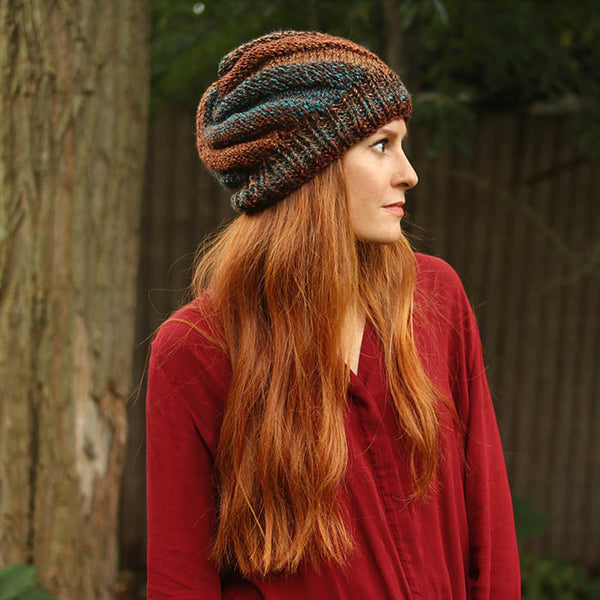 Slouchy Swirl Hat Knitting Pattern