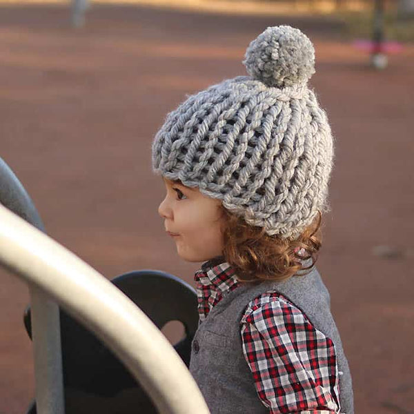 30-Minute Flat Knit Kids Hat Knitting Pattern