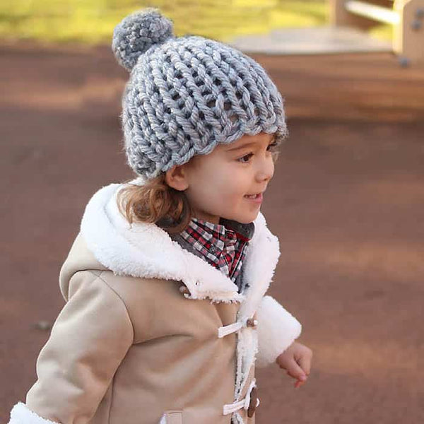30-Minute Flat Knit Kids Hat Knitting Pattern