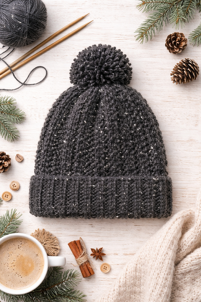 3-Hour Chunky Ribbed Hat Knitting Pattern