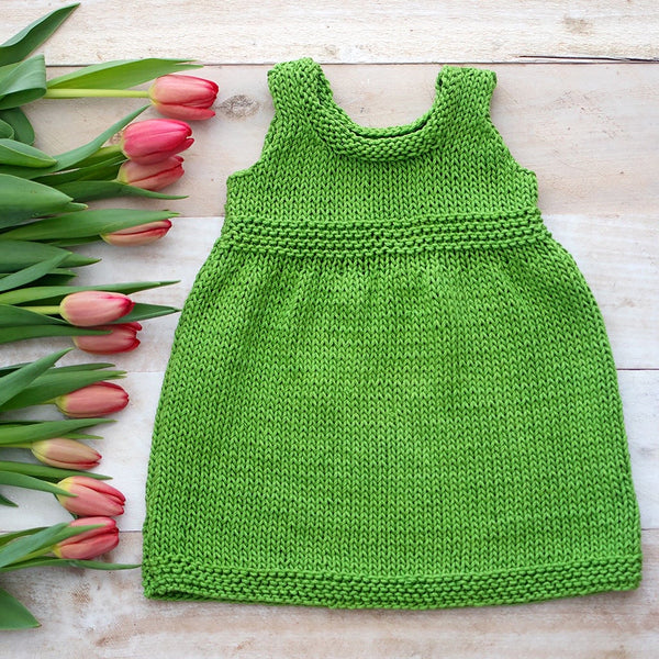 Easy Cotton Baby Dress Knitting Pattern