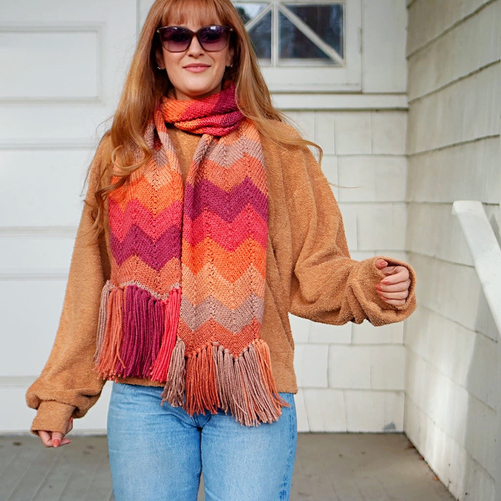 Amber Waves Scarf Knitting Pattern