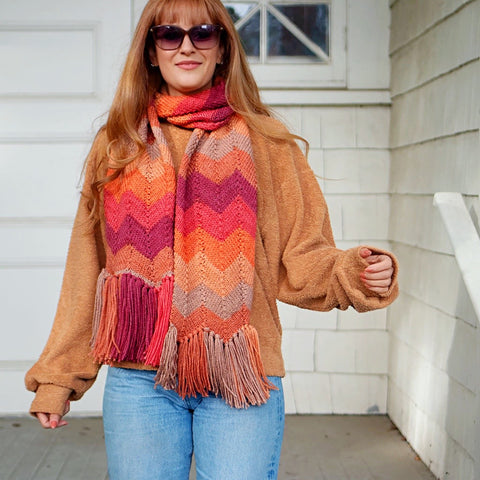 Amber Waves Scarf Knitting Pattern