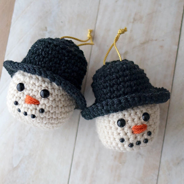 Snowman Ornament Crochet Pattern