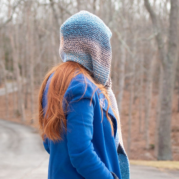 Hooded Scarf Knitting Pattern