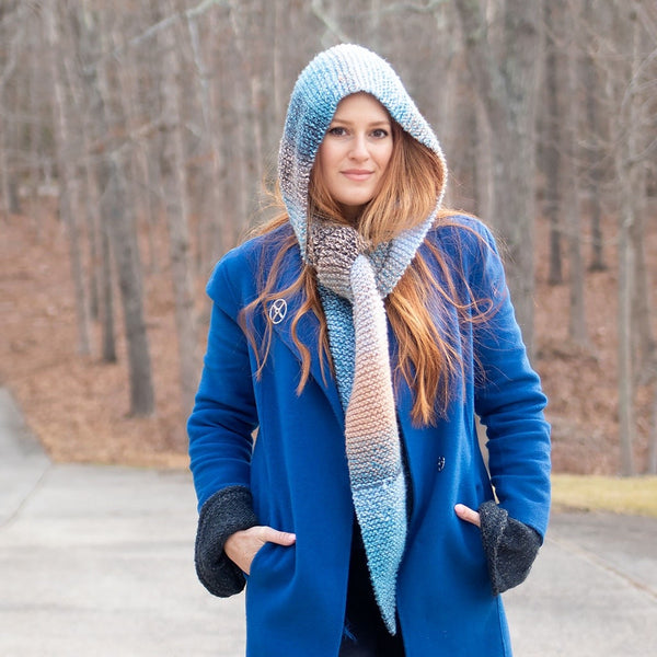 Hooded Scarf Knitting Pattern