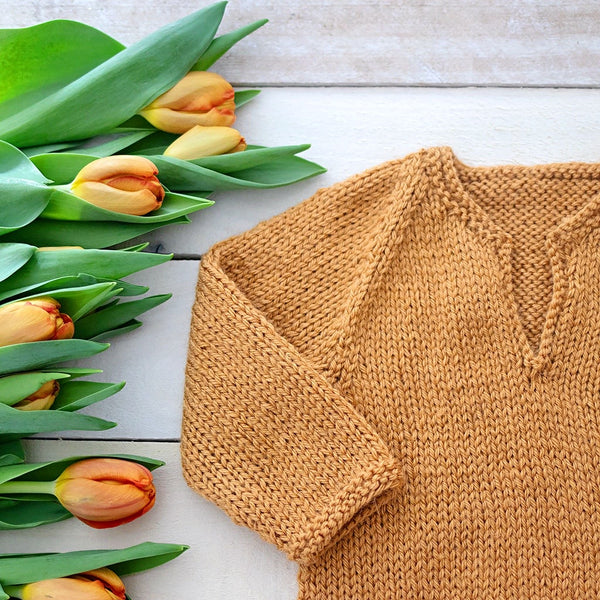 Easy Baby Pullover Sweater Knitting Pattern
