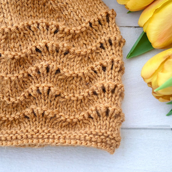 Feather and Fan Baby Hat Knitting Pattern