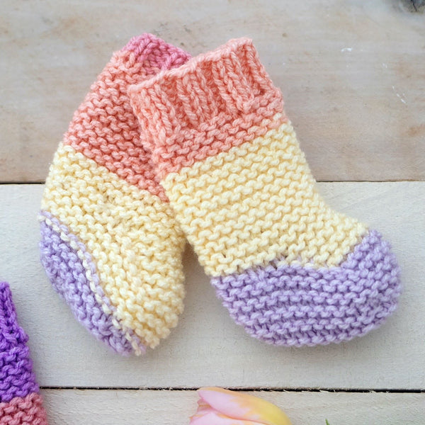 Easy Flat Knit Baby Socks