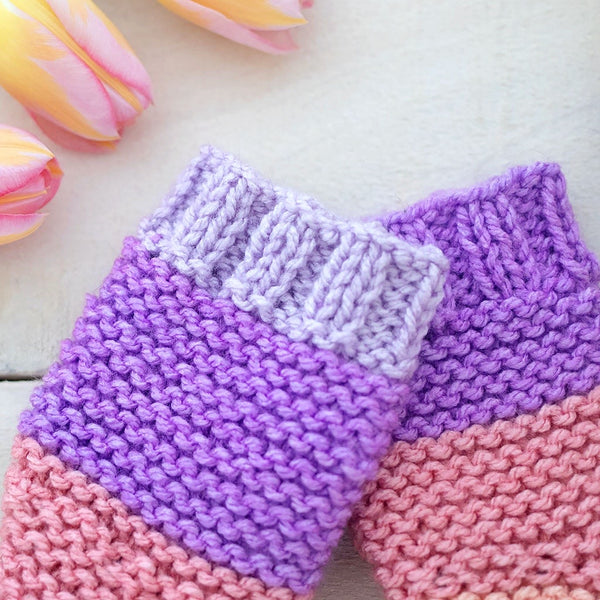 Easy Flat Knit Baby Socks