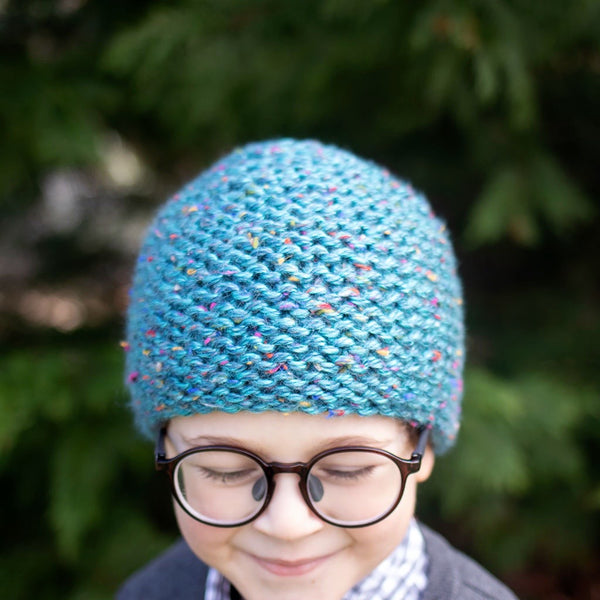 Kids Garter Stitch Hat Knitting Pattern