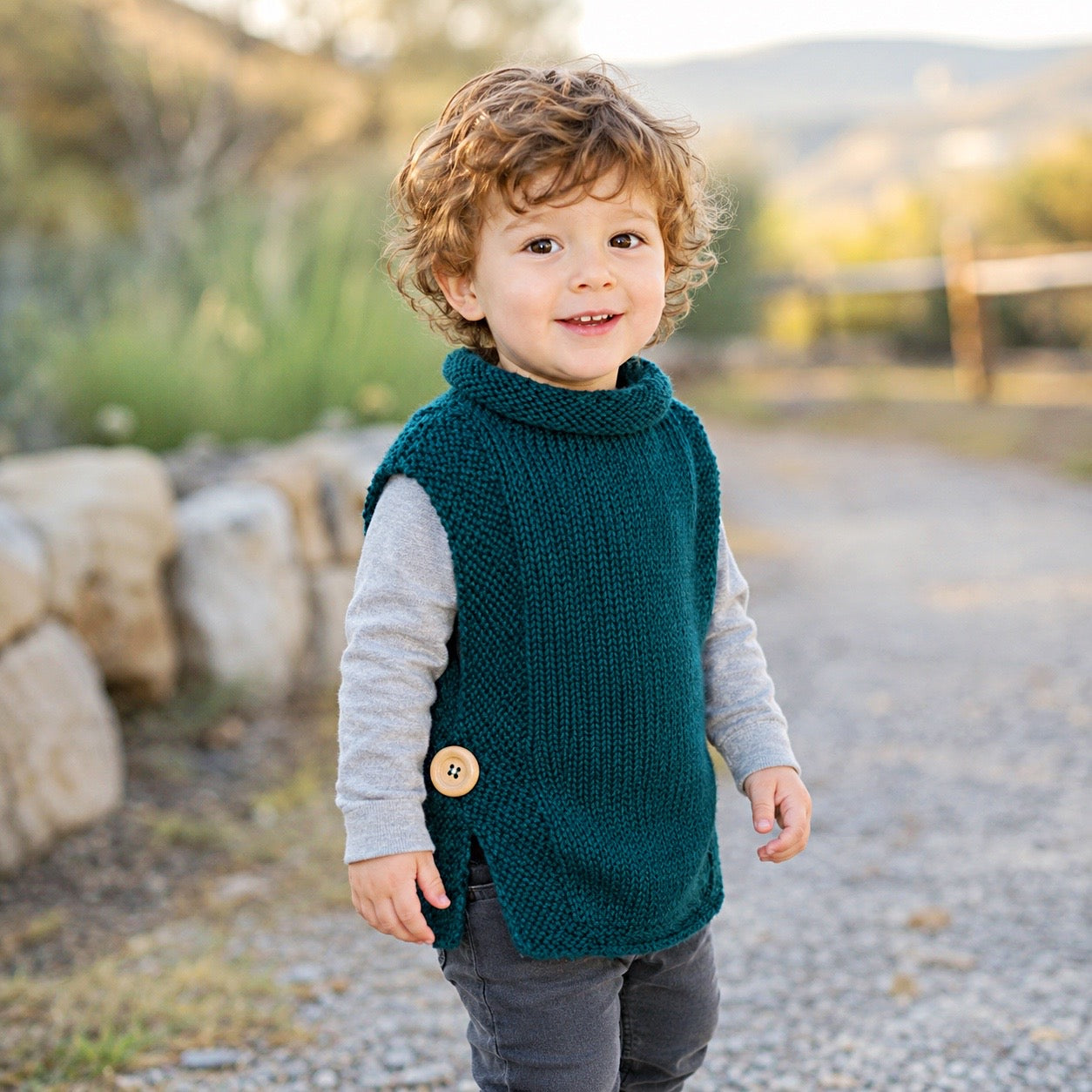 Easy Toddler Sleeveless Sweater Knitting Pattern