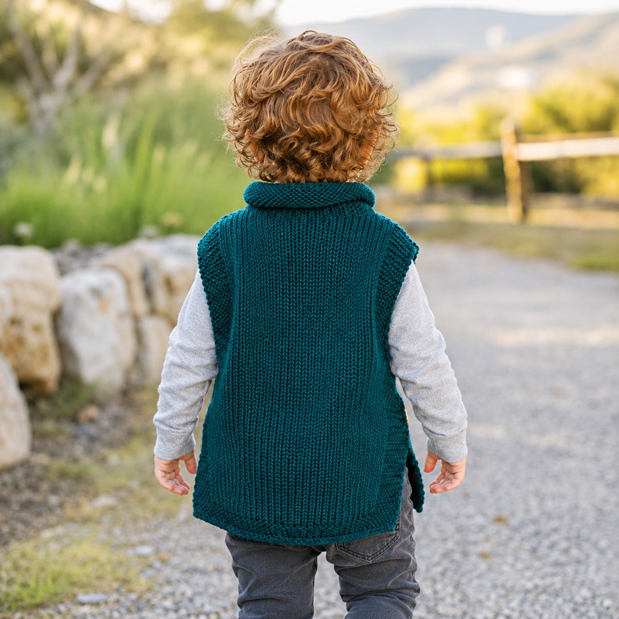 Easy Toddler Sleeveless Sweater Knitting Pattern