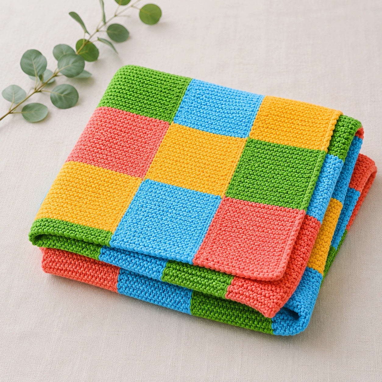 Easy Garter Stitch Baby Blanket Knitting Pattern