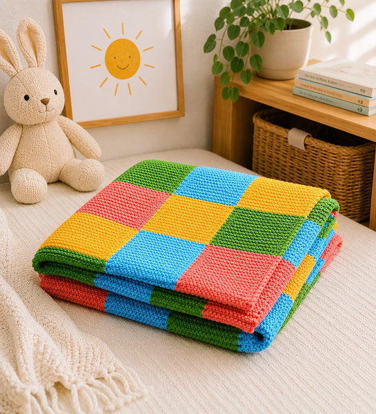 Easy Garter Stitch Baby Blanket Knitting Pattern