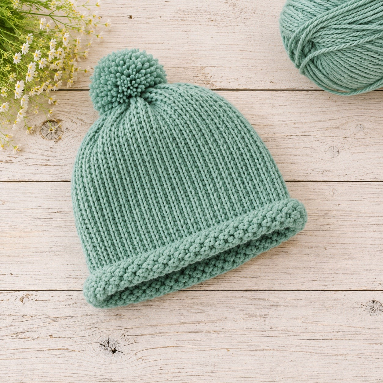 1 Hour Womens Hat Knitting Pattern