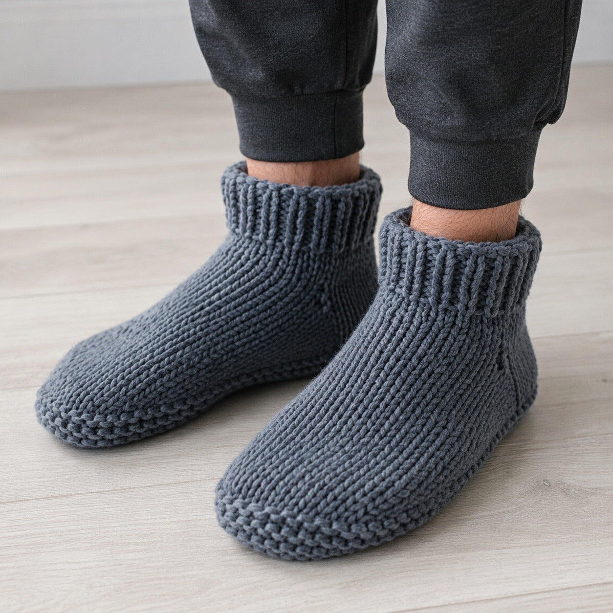 Flat Knit Men's Slippers