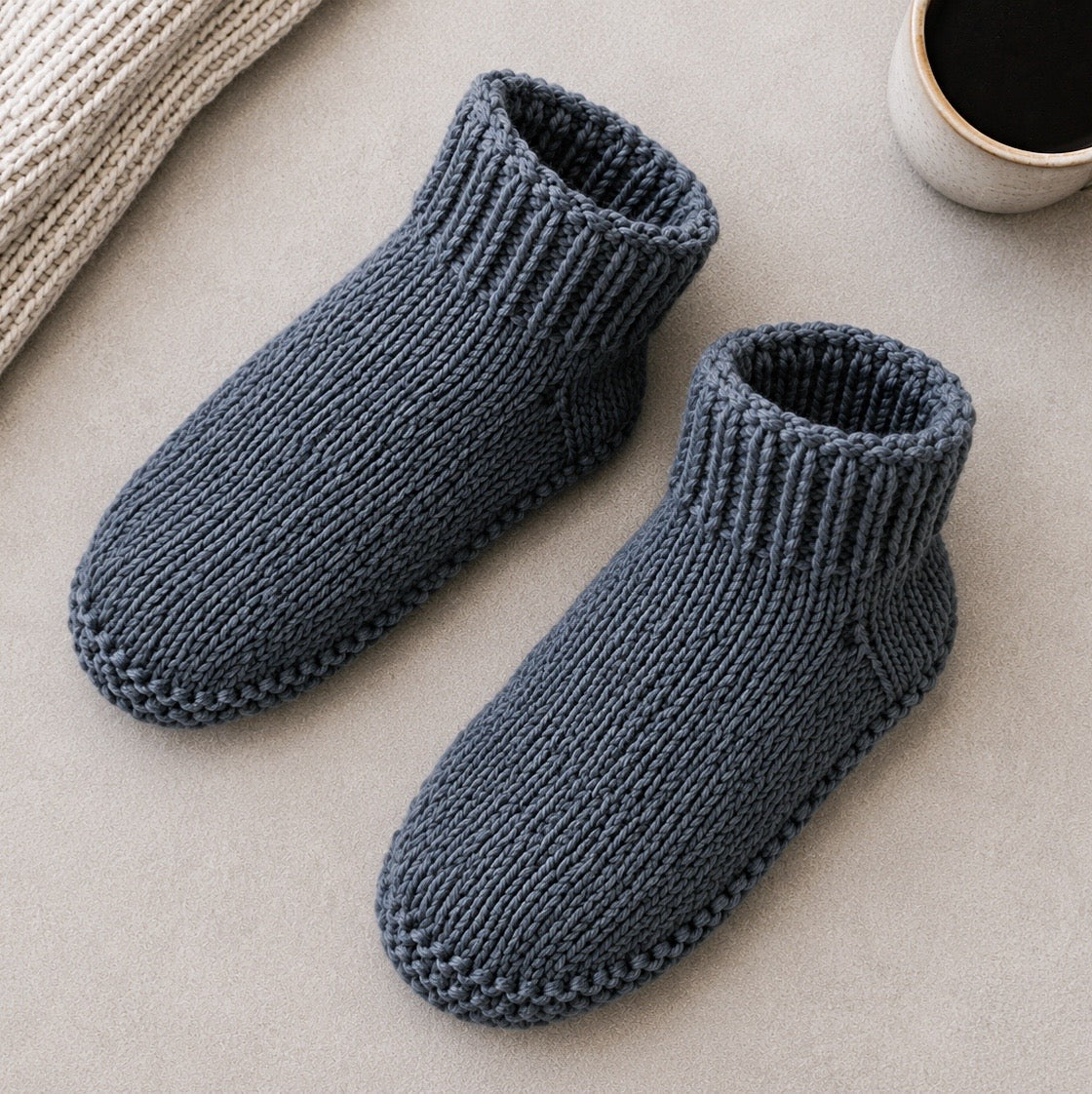 Flat Knit Men's Slippers