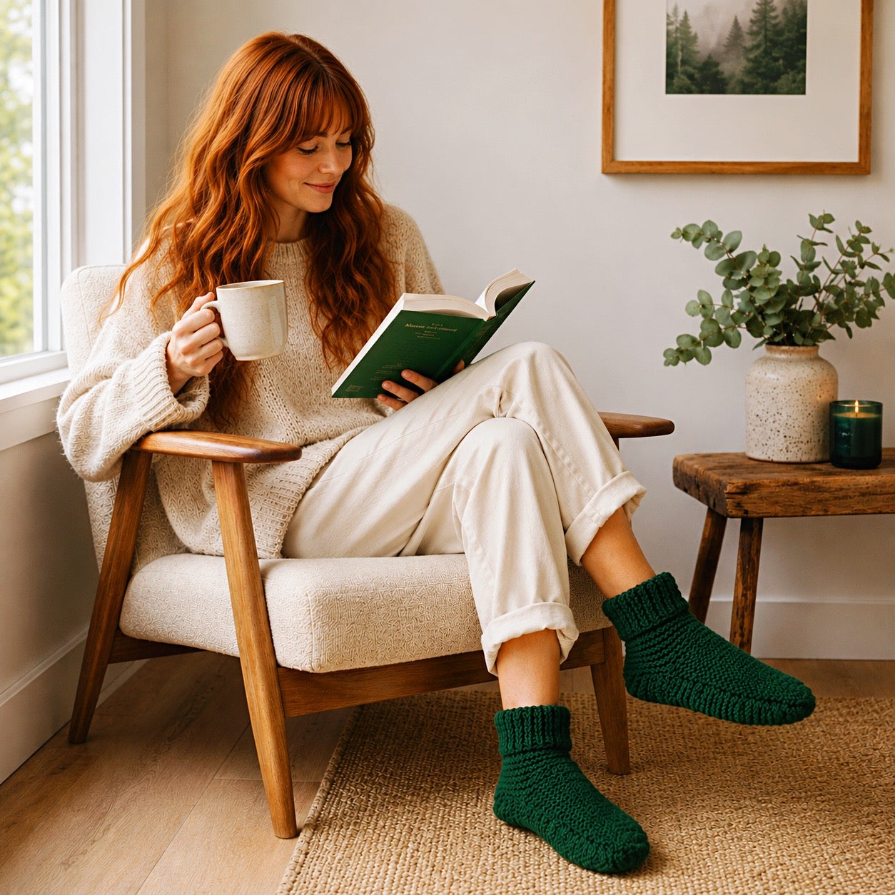 Easy Straight Needle Slippers Knitting Pattern