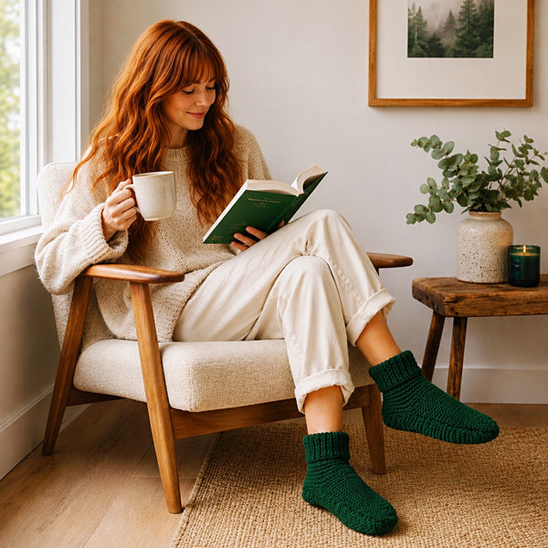Easy Straight Needle Slippers Knitting Pattern
