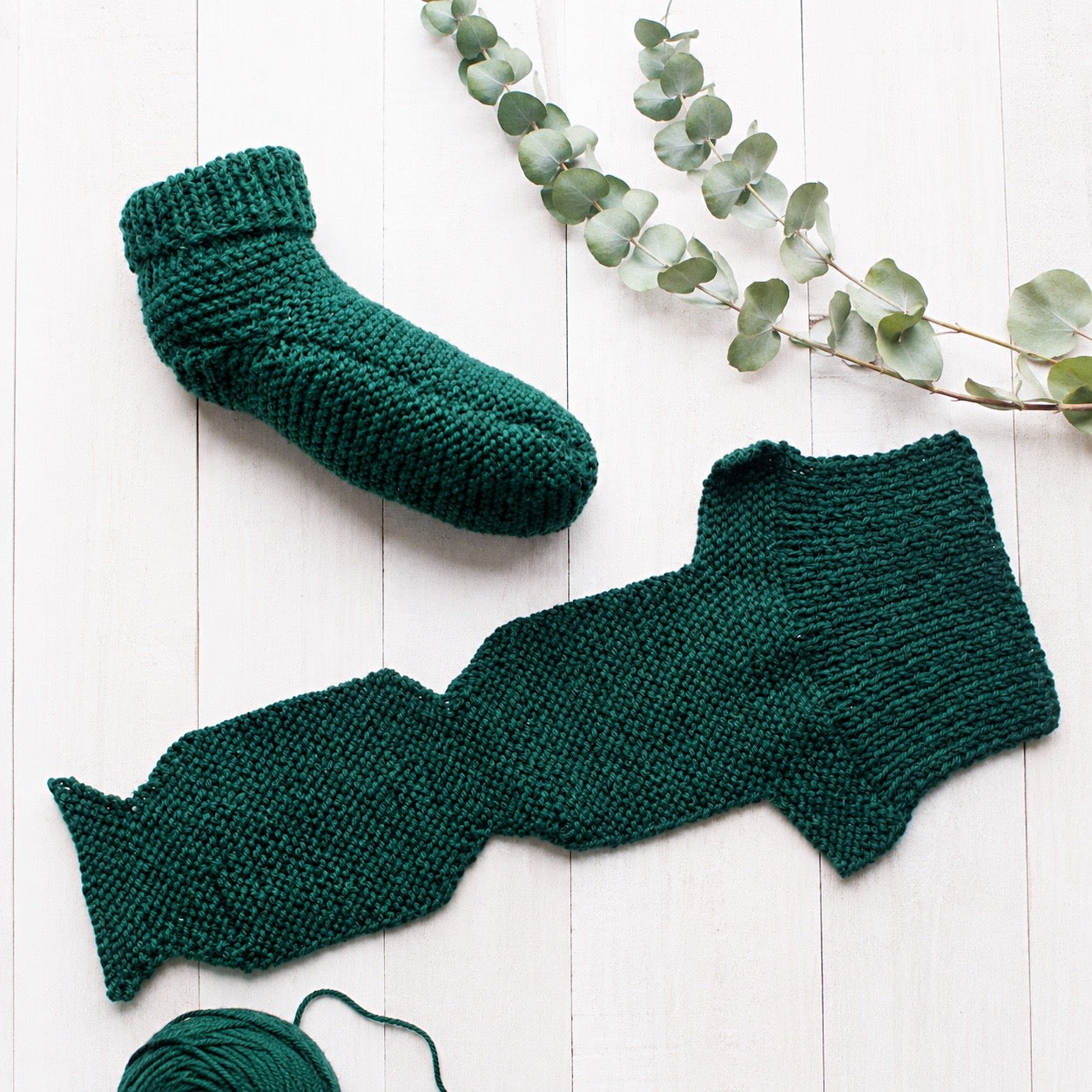 Easy Straight Needle Slippers Knitting Pattern