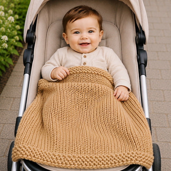 Fast and Easy Stroller Blanket Knitting Pattern