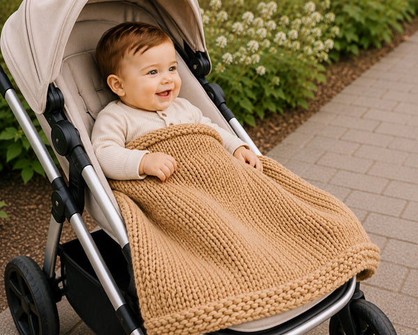 Fast and Easy Stroller Blanket Knitting Pattern