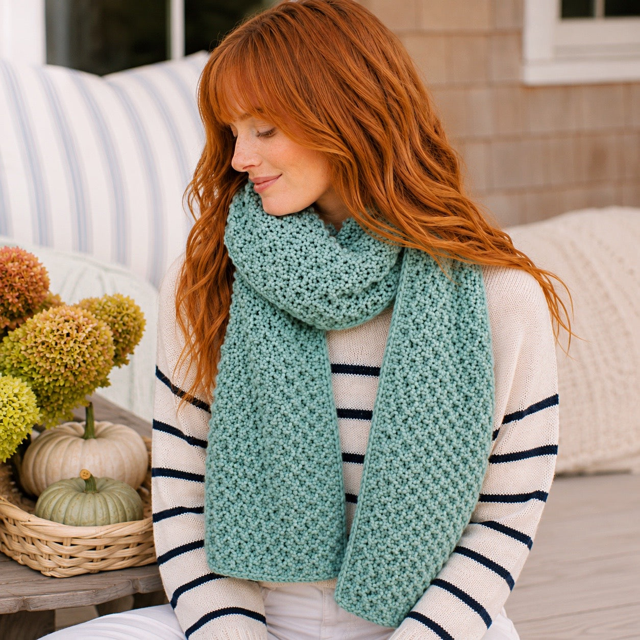 Easy Woven Stitch Scarf Knitting Pattern