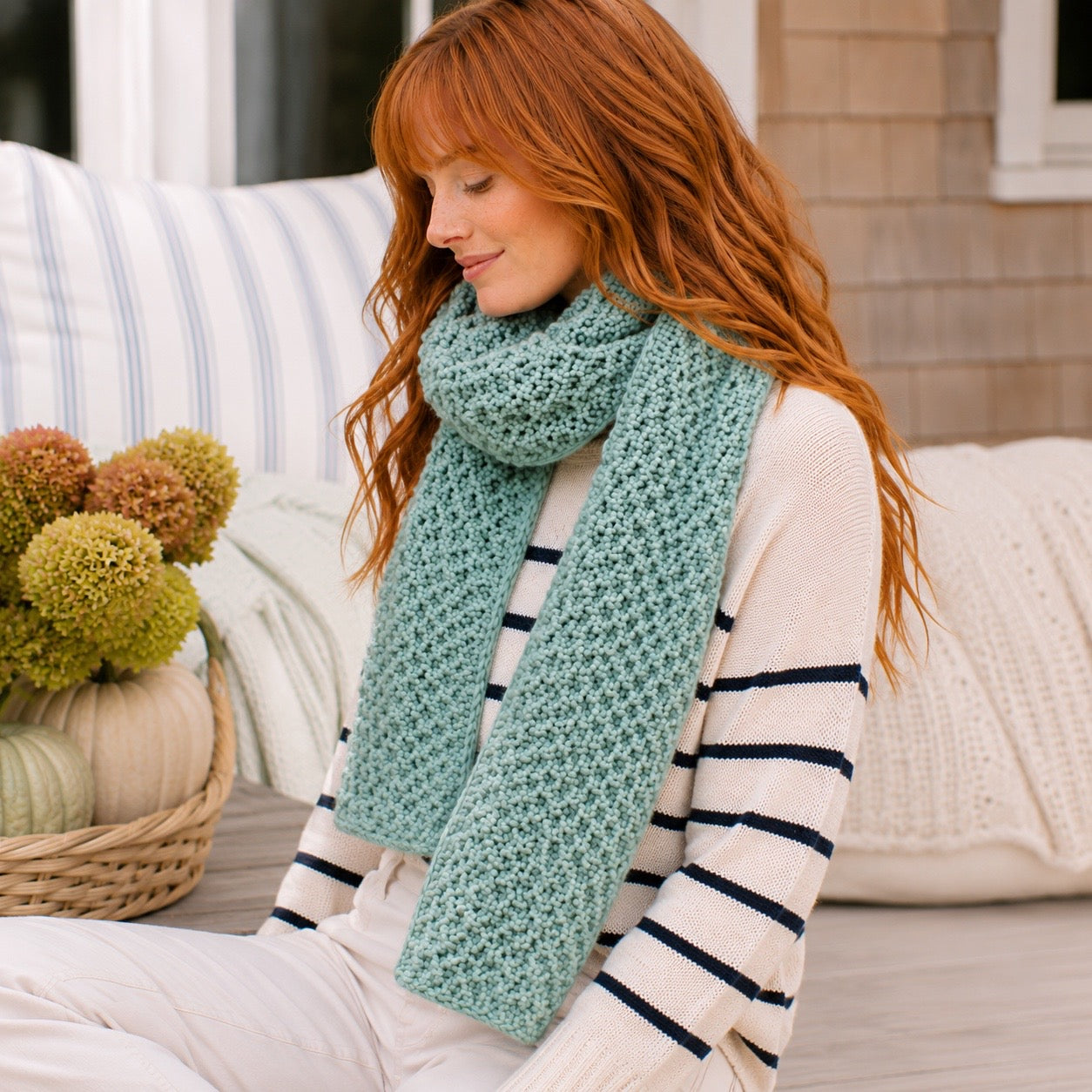 Easy Woven Stitch Scarf Knitting Pattern