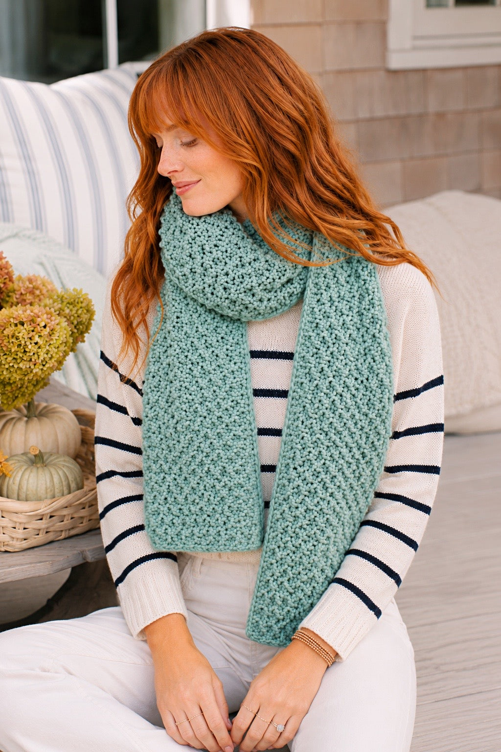 Easy Woven Stitch Scarf Knitting Pattern