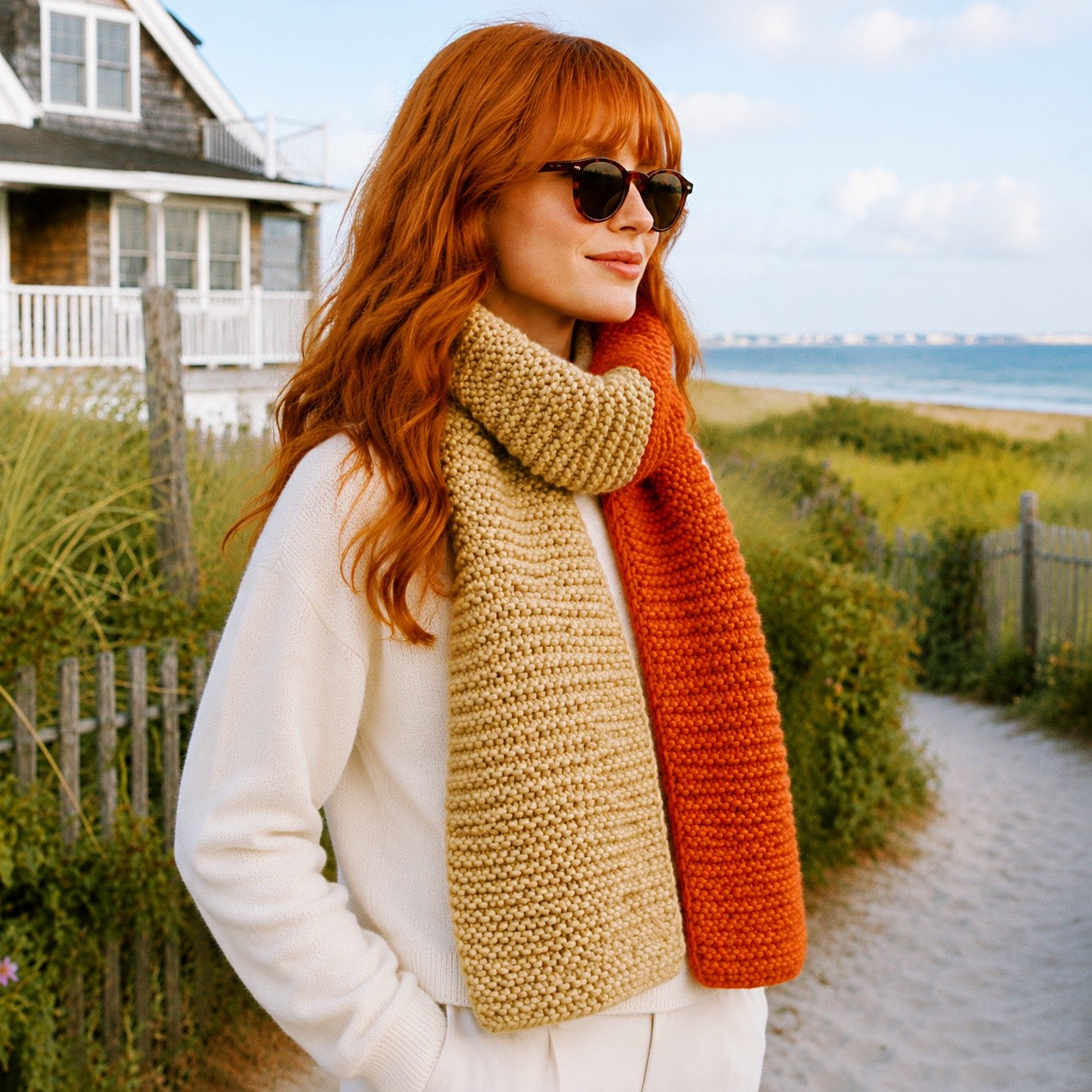 Easiest Garter Stitch Scarf Knitting Pattern