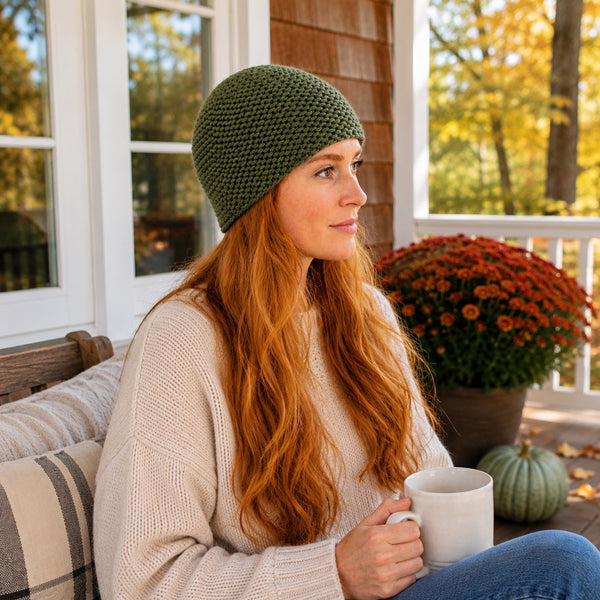 Easy Women’s Garter Stitch Hat Knitting Pattern
